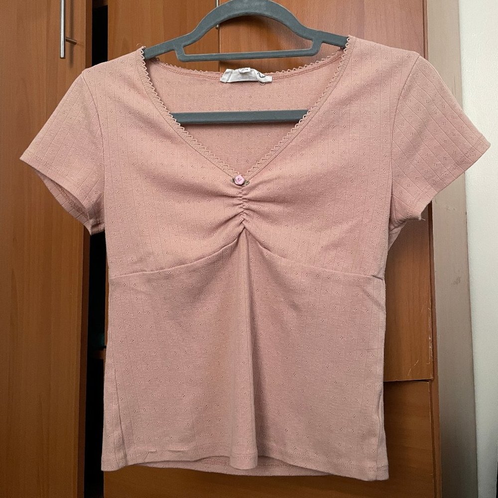 Pale Pink Hippie Rose Medium Sized Top